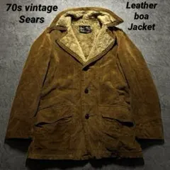 70s vintage Sears Leather boa Jacket Y2K