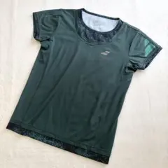 美品《Babolat バボラ》テニスウェア 半袖シャツ トップス L グリーン