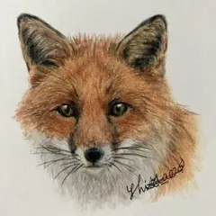 ミニ絵画 きつね