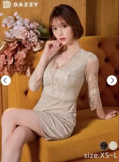 DAZZY レース付きミニドレス Lサイズ