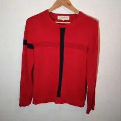 【hiromichi 】ニットセーター レッド　レディース　フリーサイズのサムネイル