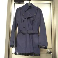 BURBERRY LONDON【8】青紫 トレンチコート ベルト付き
