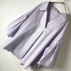 ADORE アドーア ストライプ柄 パウダータッチ タフタ シャツ 38 - メルカリ