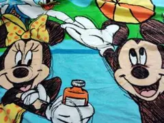 本物、タグつき香港ディズニーランド 大判バスタオル ミッキー ミニー現地で購入