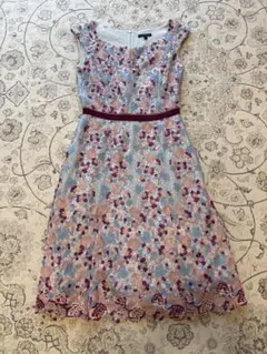 TOCCA トッカ フラワー刺繍 膝丈ワンピース 花柄 ドレス