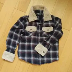 キッズ　チェック柄カジュアルジャケット