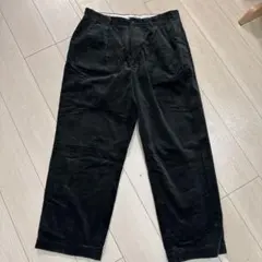 ぼんこ　ワコマリア　黒 コーデュロイ パンツ　　 ブラック WACKO MARIA (ワコマリア) PLEATED TROUSERS (テーパードコーデュロイ