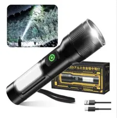 懐中電灯 ハンディライト 充電式 耐衝撃 作業用 避難対策 アウトドア キャンプ