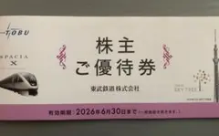 最新　東武鉄道　株主優待券のサムネイル