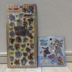 トムジェリ プチドロップステッカー おはじきシールフレーク2枚セット
