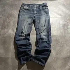 00s archive swag straight long denim y2k - メルカリ