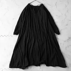 ✨searoomlynn C/voileエアリーボリュームVカットドレス　黒M