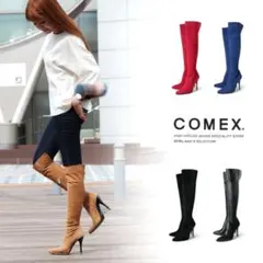 COMEX ニーハイブーツ ブラック スエードMサイズのサムネイル