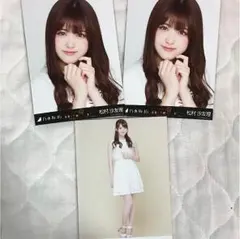 乃木坂46 松村沙友理 真夏の全国ツアー 生写真3枚  浴衣 ホワイト ライブT