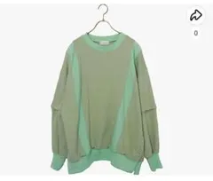 ZOZO ノラリリー】UNISEX レイヤードプルオーバー　色グリーンのサムネイル