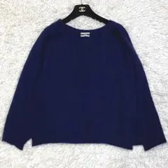 【美品✨】TOGA カシミヤ100% ポンチョニット 紺 M