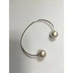 コットンパール　バングル　シルバー