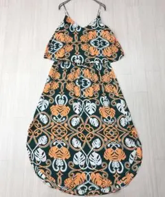 H&M エイチアンドエム ボタニカル柄 リゾート マキシ丈 ワンピース 36 M