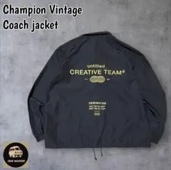 00s Championチャンピオン企業ロゴコーチジャケット黒XL