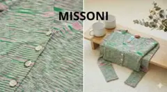 MISSONI　カーディガン　サイズK ピンクとグリーンのサムネイル