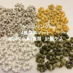 NO682-95 シェルリング(貝殻) 4種類アソート 80ケ入のサムネイル