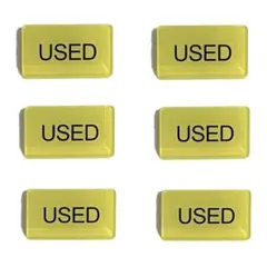 USEDマーカー 6枚入り アクリル製 対戦用 3.5×2cm厚さ3mm 防水