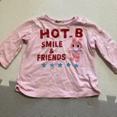 ミキハウス ホットビスケッツ うさぎピンク Tシャツ 70サイズ　訳あり