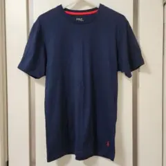 ポロラルフローレン 半袖クールネックTシャツ M ネイビー ワンポイント刺繍