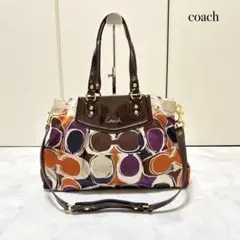 COACH F20113 2way トートバッグ ショルダー マルチカラー
