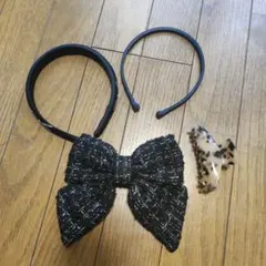 【値下げ】カチューシャ・リボン・ヘアクリップセット