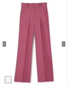 GRL センタープレスストレートパンツ(ai07) ピンク L スラックスパンツ