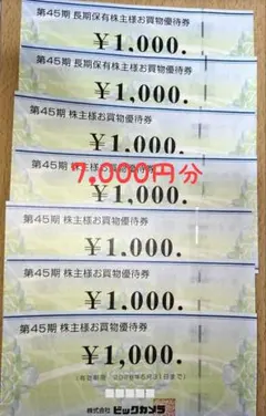 ビックカメラ株主優待