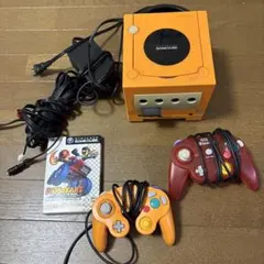 オレンジ ゲームキューブ 本体　コントローラー2個