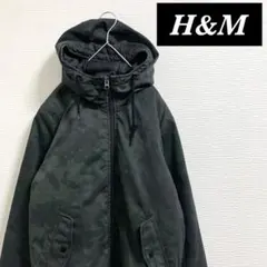 【極上】 エイチアンドエム ミリタリー ジャケット 迷彩 フード サイズM