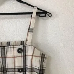 【新品未使用】チェック柄ビスチェのサムネイル