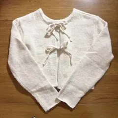 titivate / 前後2wayリボンデザインニット ライトベージュ