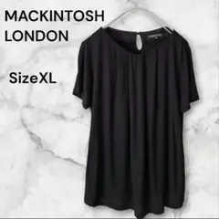 マッキントッシュロンドン黒 半袖 カットソー ゆったり ギャザー XL　44