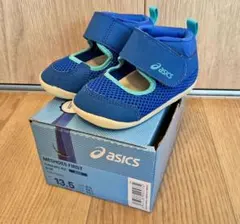 asics キッズ サンダル 青のサムネイル