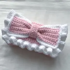 【 さ様 専用商品】ハンドメイド 編み物 ポーチ ペンケース リボン