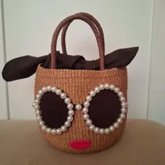 a-jolie アジョリー パールサングラスバケツ型ミニカゴバッグ - メルカリ