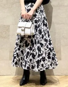 SNIDEL スナイデル 花柄　プリントプリーツスカート