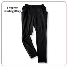 イーハイフンワールドギャラリー カジュアルパンツ 黒 ウエストゴム レディース