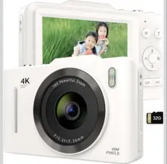 1点のみ‼️デジタルカメラ　4K動画撮影　6800万画素　32GBカード付きのサムネイル