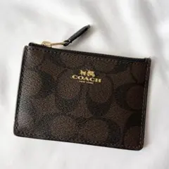 極美品 コーチ シグネチャー コインケース パスケース PVC お洒落