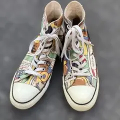 コンバース　総柄スニーカー　アメコミ柄　us9 (27.5)