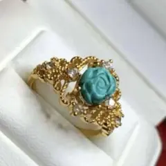 ターコイズ リング s925 印字　フリーサイズ　１点物‼️