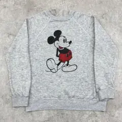 80s Mickey ミッキー スウェット 白足 プリントスウェット