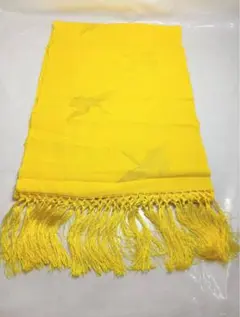 正絹　志古貴　黄色　鶴　3M　和装 小物　着物　和服