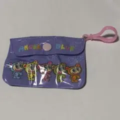 ANGEL BLUE カラビナつき フラットコインケース