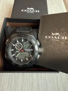 美品　COACH デジタル腕時計 ブラック